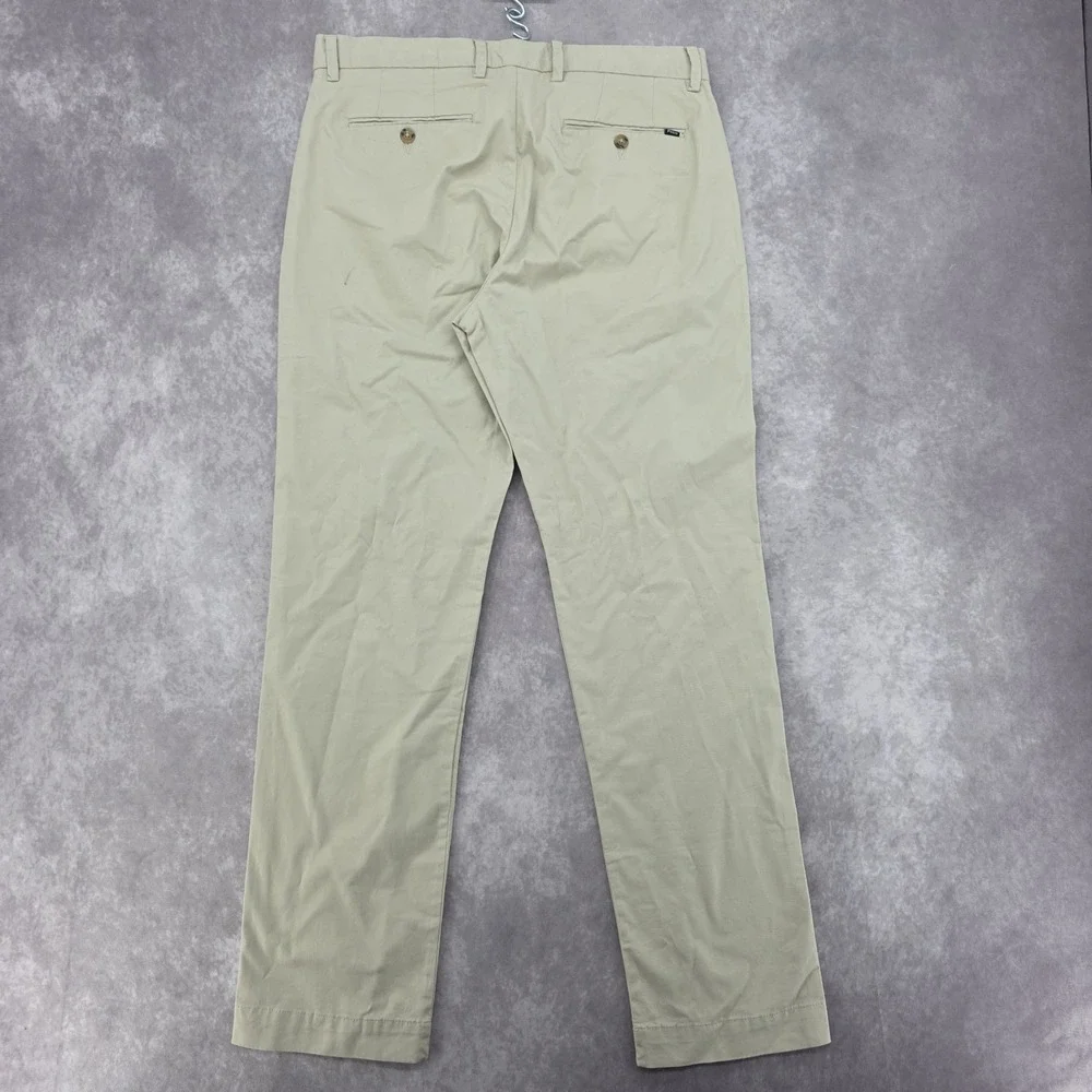 Polo Ralph Lauren Chino Pants Mens 33x32 Stretch Straight Fit Beige Khaki Tan